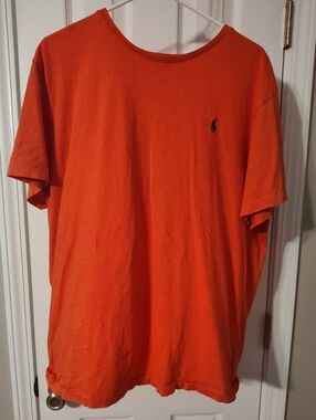 Polo by Ralph Lauren Bright Orange Short-Sleeve Tee with Navy Pony